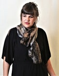 Eco print charcoal gray silk scarf, Earthy tone shawl, anniversary gift for her, Women wearable art scarf,