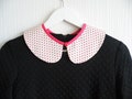 Dotty detachable collar, removable round dotty collar, woman collar, Peter pan collar, T-shirt collar, spotted woman collar