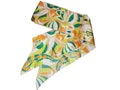 Scarf Psychodelic Head Wrap Satin Yellow Green Orange Abstract Print Bright Colors slim sash