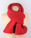 Scarf red wool - Handmade Knitted Scarf - Unisex Scarf red wool - Special gift - Scarf unique knit handemade Made in Italy wool