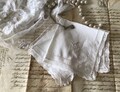 GA monogrammed, excellent hand embroidered (bridal) hand kerchief, gift for a bride to be