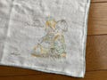 Vintage precious moments gauze handkerchief, 70's vintage