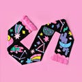 SALE Space Celestial Space Knitted Winter Scarf - Cosmic Planetary Unisex Adult Scarf - Quirky Alternative Scarf