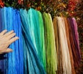 Silk scarf set of 3, hand-dyed, in your desired colors