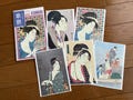 Utamaro, Ukiyoe Vintage Post Cards, set of 5 pcs
