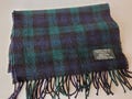 Laura Ashley Tartan Check Wool Scarf 60" x 12" made in Scotland Vintage