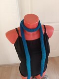 Knit skinny scarf Crochet narrow unisex scarf Hand knitted thin scarf