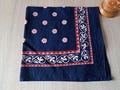 vintage floral cotton headscarf, swiss cotton handkerchief 100% baumwolle, Zurich Cotton Bandana Western Style Print, cotton neckerchief
