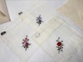 Vintage Desco Made in Switzerland Swiss Cotton Handkerchief set of 3 Lovely