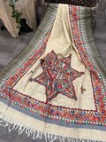 Madhubani Dupatta Khadi Cotton / Free Shipping in US