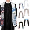 Custom Graduation Stole – USA & Guatemala Flag | Personalized Name, Year School | Satin Double-Sided College Commencement