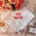 Custom Embroidered Wedding Handkerchief: Mother of Bride Gift