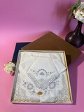Vintage Swiss Lace and Cotton Handkerchiefs Set of 3 | Delicate Floral Embroidery | New Old Stock | Original Tag | Wedding Gift for Bride