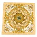 Hermes Silk Scarf Carre 90 "LUNA PARK" Beige Silk Scarf