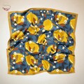 Lemon Yellow Silk Scarf – 70cm Square Lightweight Mulberry Silk Wrap | Elegant Hair & Neck Scarf for Women – Summer Gift Idea