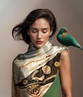NOE MI 'The Navigator' Square Silk-Twill Scarf. Made in UK