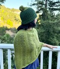 Shawl set with hat and mittens. Hand knit with soft 100%  wool. Great gift for her or indulge yourself in this fashionable autumn/winter set