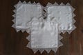 VTG Lot of 3 White Linen Lace Tatting Wedding Hankies Handkerchiefs