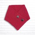 Red and Black Women’s Crossover Neck Warmer, Knit Cowl, Infinity Scarf