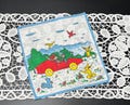 Lovely vintage children's hankie, day out in the countryside!