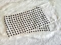 Vintage Black & White Polka Dot Scarf, Long Skinny Scarf 100% Acetate Made in Japan