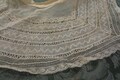 Unique, Beautiful, Antique LACE COLLAR - Beige-Ecru Color //  Handmade LACE Collar,  Width  5", Neck is about 16",  Antique Handmade Lace