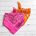 Custom Name Cowgirl Scarf,Western Country Scarf,Cowgirl Themed Bachelorette Party Favor,Cotton Neckerchief,Paisley Design Scarf,Wedding Gift