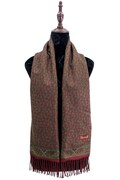 Vintage Marelli Italy Silk Wool Scarf Reversible Scarves Neckwear Accessories Marelli Shawl Rectangle Scarf Classic Foulard Wrap Neck Scarf