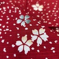 Japanese Vintage Furoshiki Cherry Blossom on Red 19.5 x 19 inches I Free Shipping 35USD+ (Auto in Cart)