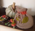 Personalized Crochet Halloween Candy Bag, Trick-or-Treat Basket, Original Crochet, Autumn Decor, Pumpkin Gift for Kids and Adults