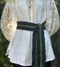 Authentic Green Hutsul Woven Sash Belt | Ukrainian Krajka Style cossack woven sash Slavic Sash, Kushak, for Sharovary Gift for Christmas
