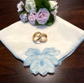 Beautiful Blue Appliquéd Floral Handkerchief, Vintage Wedding Hankerchief, 1950's Style Hankie, Hanky