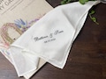 Embroidered Handwriting Handkerchief, Personalized Wedding Handkerchief, Silk Embroidered Handkerchief, Keepsake with Your Handwriting