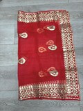 Red  Dupatta Gota Patti Border