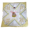 NOS Pair of 1960s Ladies Handkerchief Lace Embroidered Flower Fruit of the Loom