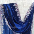 Embroidered zari Work Velvet Dupatta, Bridal Dupatta, Pakistani Wedding Scarf, Velvet shawl, Bridal Chunni, Shagun Dupatta,Karwa Chooth Gift