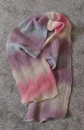 Hand-Knitted Lace Scarf (multi brown/grey)