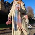 Blue and Pink Plaid Winter Scarf: Cozy Imitation Cashmere Shawl