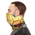 Colorful Skull Neck Gaiter: UPF 50+ Face Covering, Festival Bandana