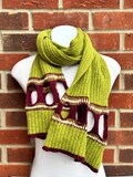 Handmade Diagonal Loops Wool Scarf: Soft Knit Winter Accessory