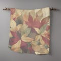 Autumn Leaves Poly Scarf: Fall Foliage Circle Wrap