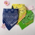Personalized 23 Colors Bandana with Name, Embroidered Name Cotton Paisley Bandana, Bachelorette Party Accessories, Gifts for Cowgirl Cowboy