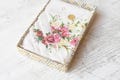 NEVER USED=Set of 5 Large Vintage organic handkerchiefs//New Ladies Handkerchief/100% cotton Gifts//Collections hankies//New condition