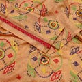 Indian Vintage Black Dupatta Long Stole Pure Silk Hand Embroidered Scarves Veil Scarf Wrap Hippie Boho Zardozi/ Dabka