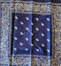 Navy Blue Bandana 22 Inch Paisely Print