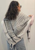 Palestinian Keffiyeh – Authentic Traditional 100% Cotton Scarf from Hebron, Handmade Kuffiya by Hirbawi