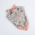 Hand Block Printed Organic Cotton Bandana Scarf – Floral Print Square Neck Wrap – Soft Lightweight Head Scarf – Unisex Boho Accessory