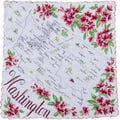 1950s Washington State Souvenir Handkerchief | Vintage Mid-Century Travel Hankie
