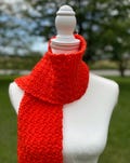 Orange Scarf, Halloween Scarf, Handmade Crochet Scarf, Fall Scarf, Autumn Scarf, Winter Scarf
