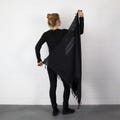SK LUUYER Khufiya Shemagh – Palestinian Keffiyeh Scarf – Traditional.       Black Arab Shemagh – Cotton Desert Wrap with Tassels